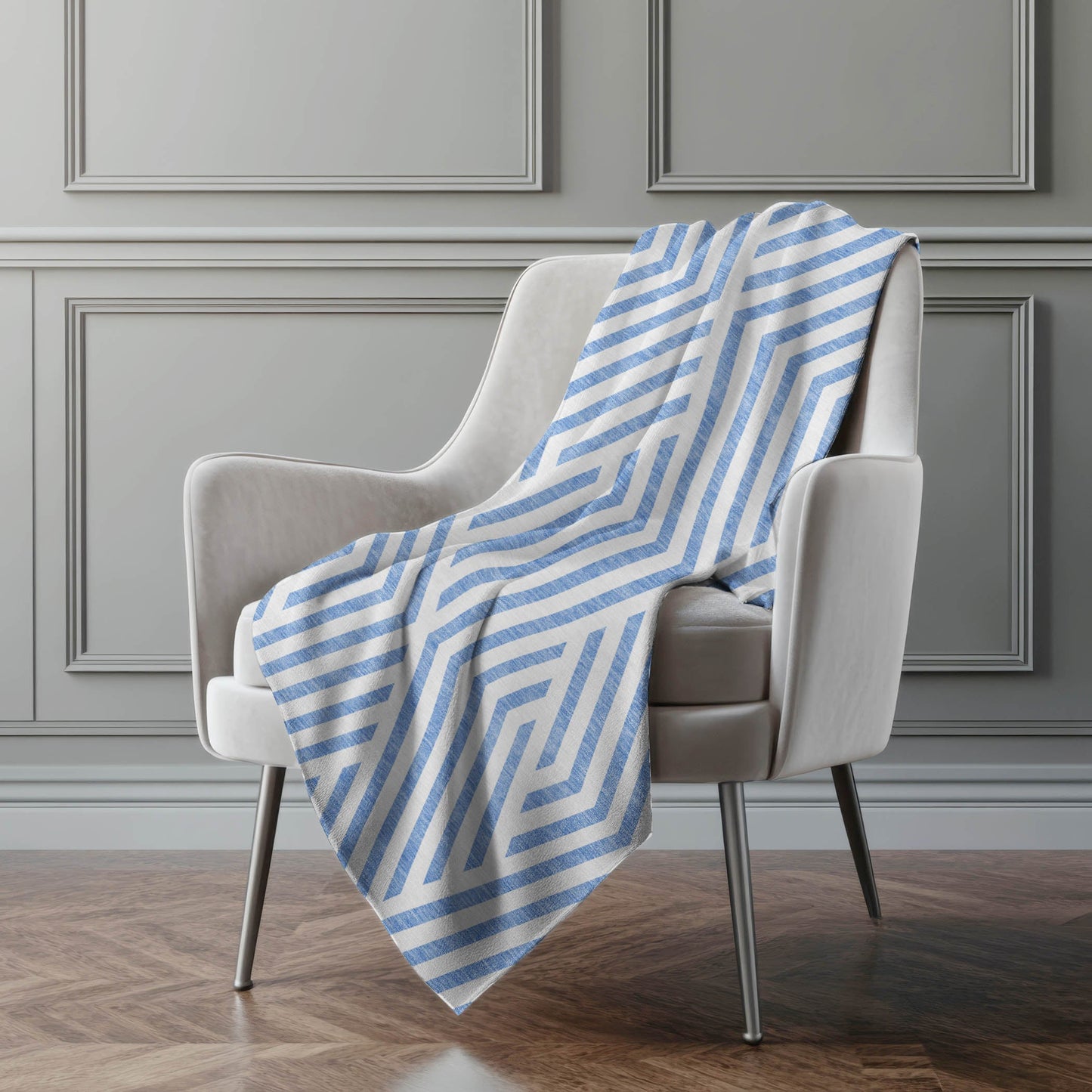 Addison Rugs Geometric Blue Washable Indoor-Outdoor Rug