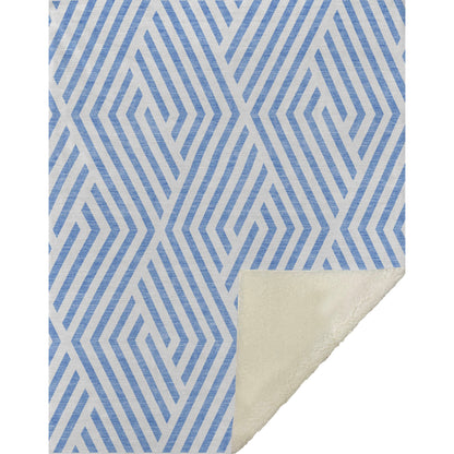 Addison Rugs Geometric Blue Washable Indoor-Outdoor Rug