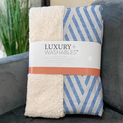 Addison Rugs Geometric Blue Washable Indoor-Outdoor Rug
