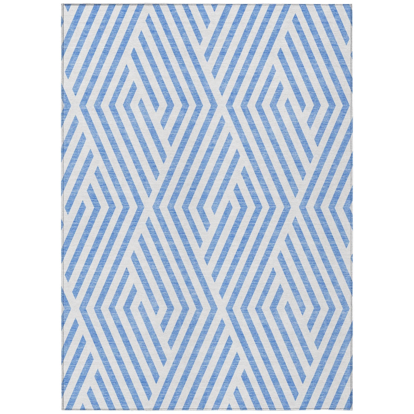 Addison Rugs Geometric Blue Washable Indoor-Outdoor Rug