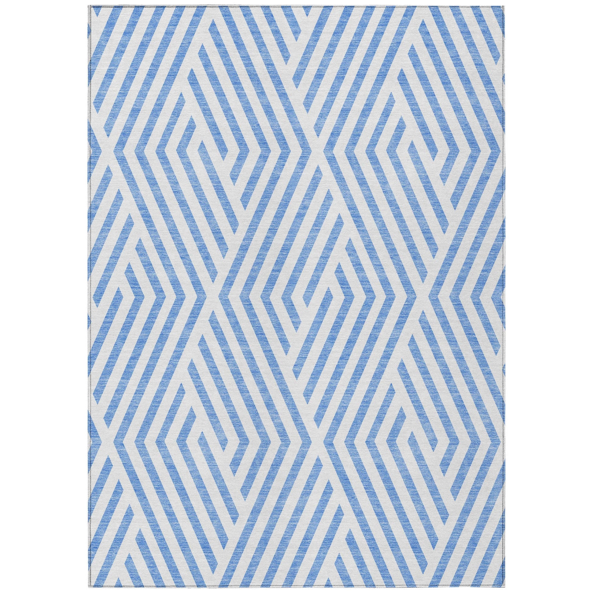 Addison Rugs Geometric Blue Washable Indoor-Outdoor Rug