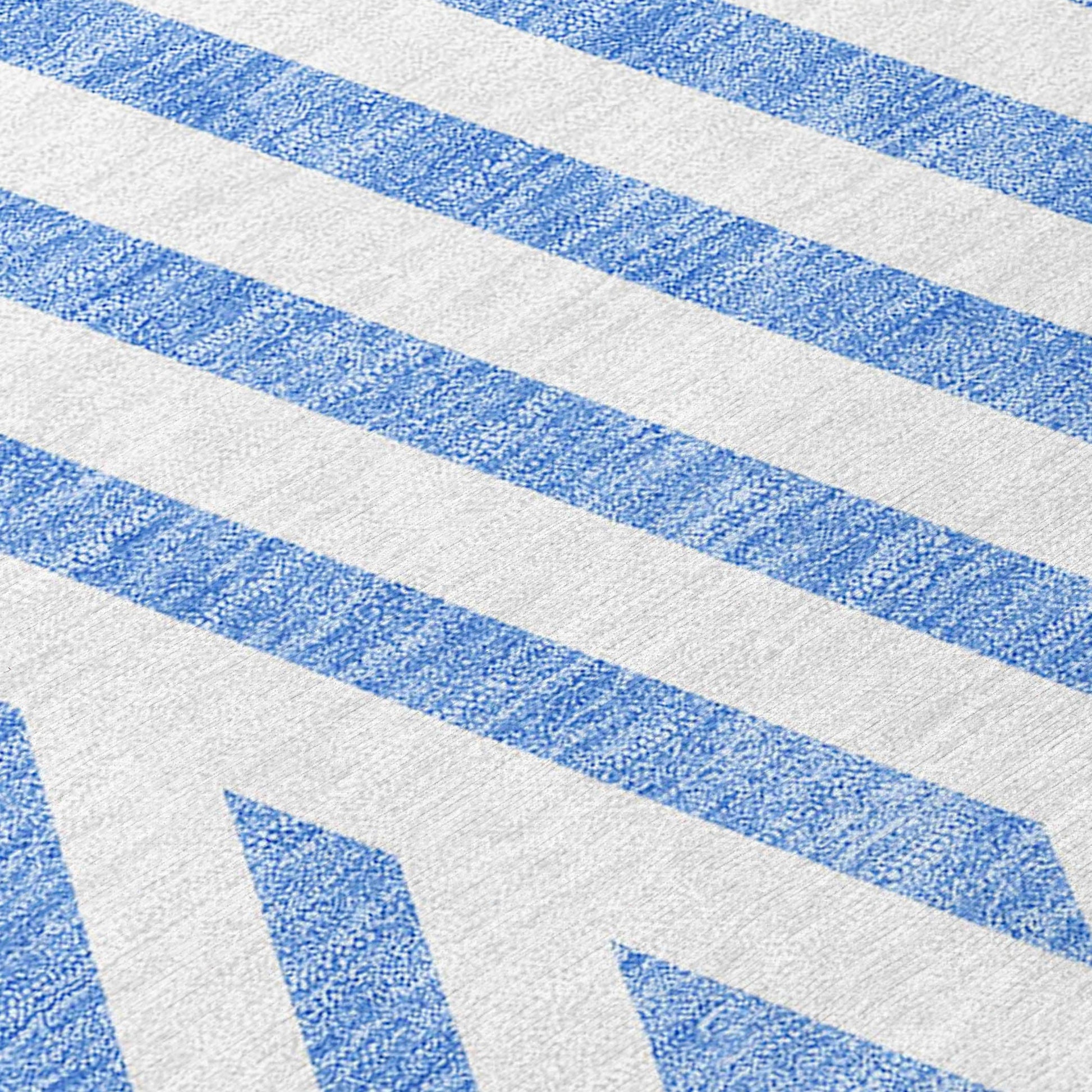 Addison Rugs Geometric Blue Washable Indoor-Outdoor Rug