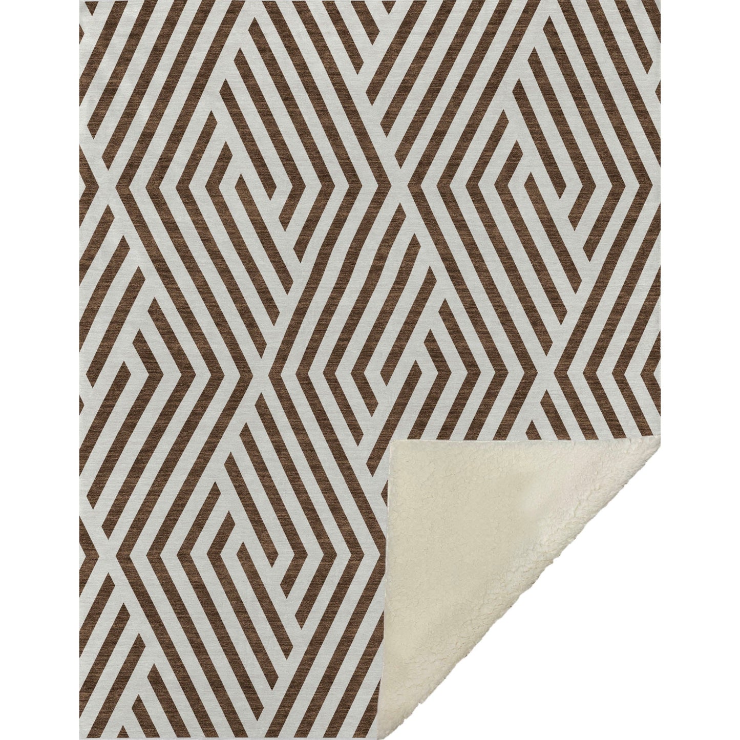 Addison Rugs Geometric Brown Washable Indoor-Outdoor Rug