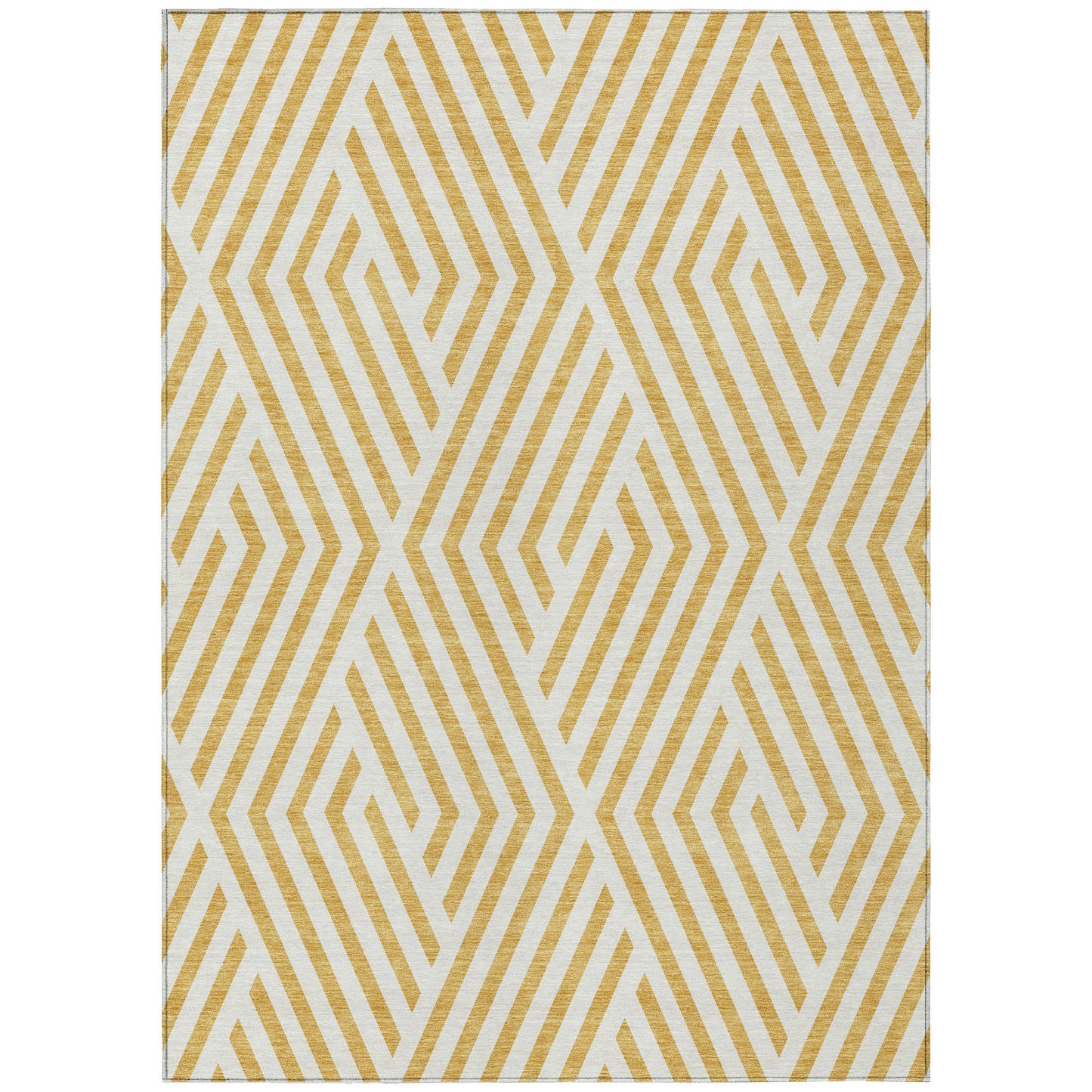 Addison Rugs Geometric Gold Washable Indoor-Outdoor Rug
