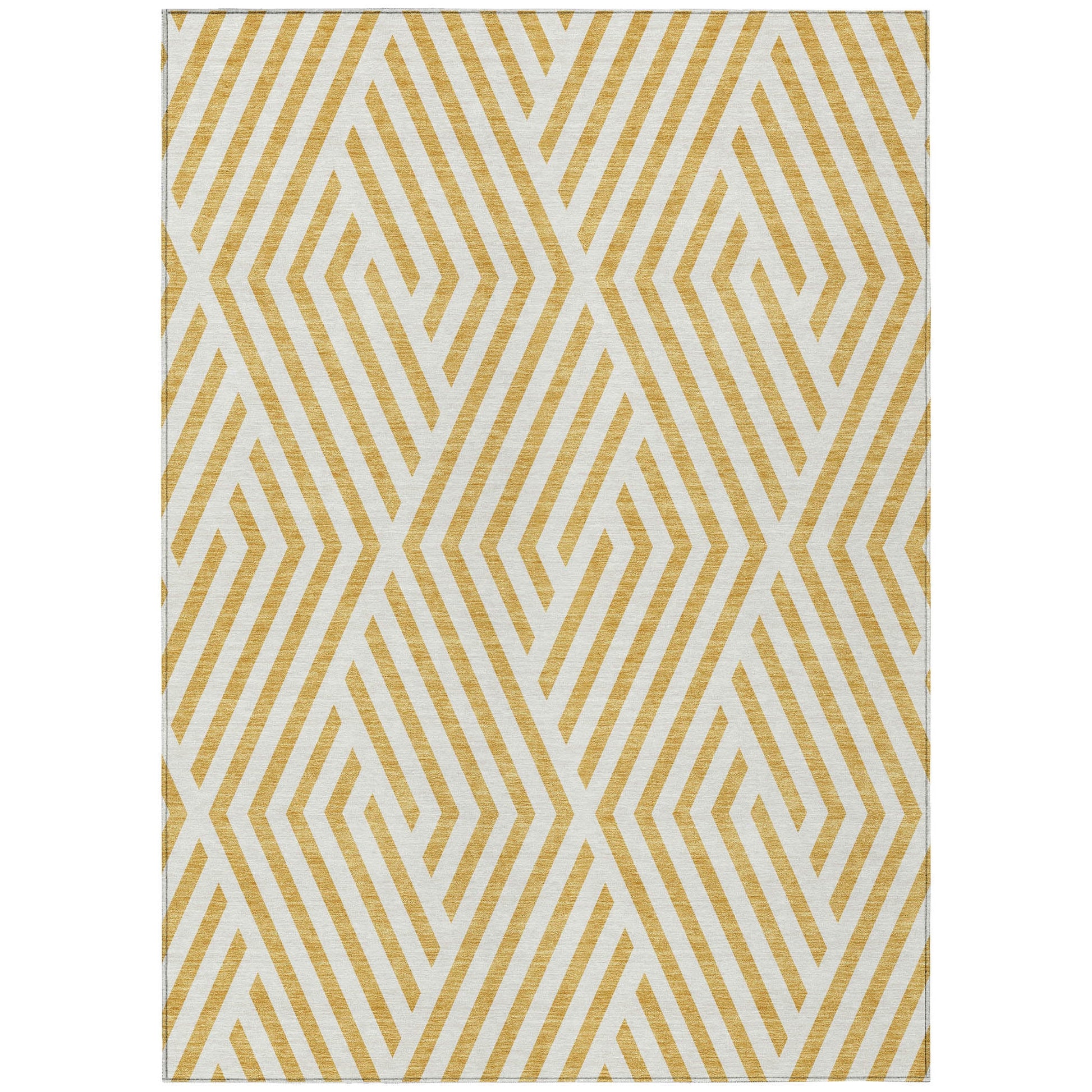 Addison Rugs Geometric Gold Washable Indoor-Outdoor Rug