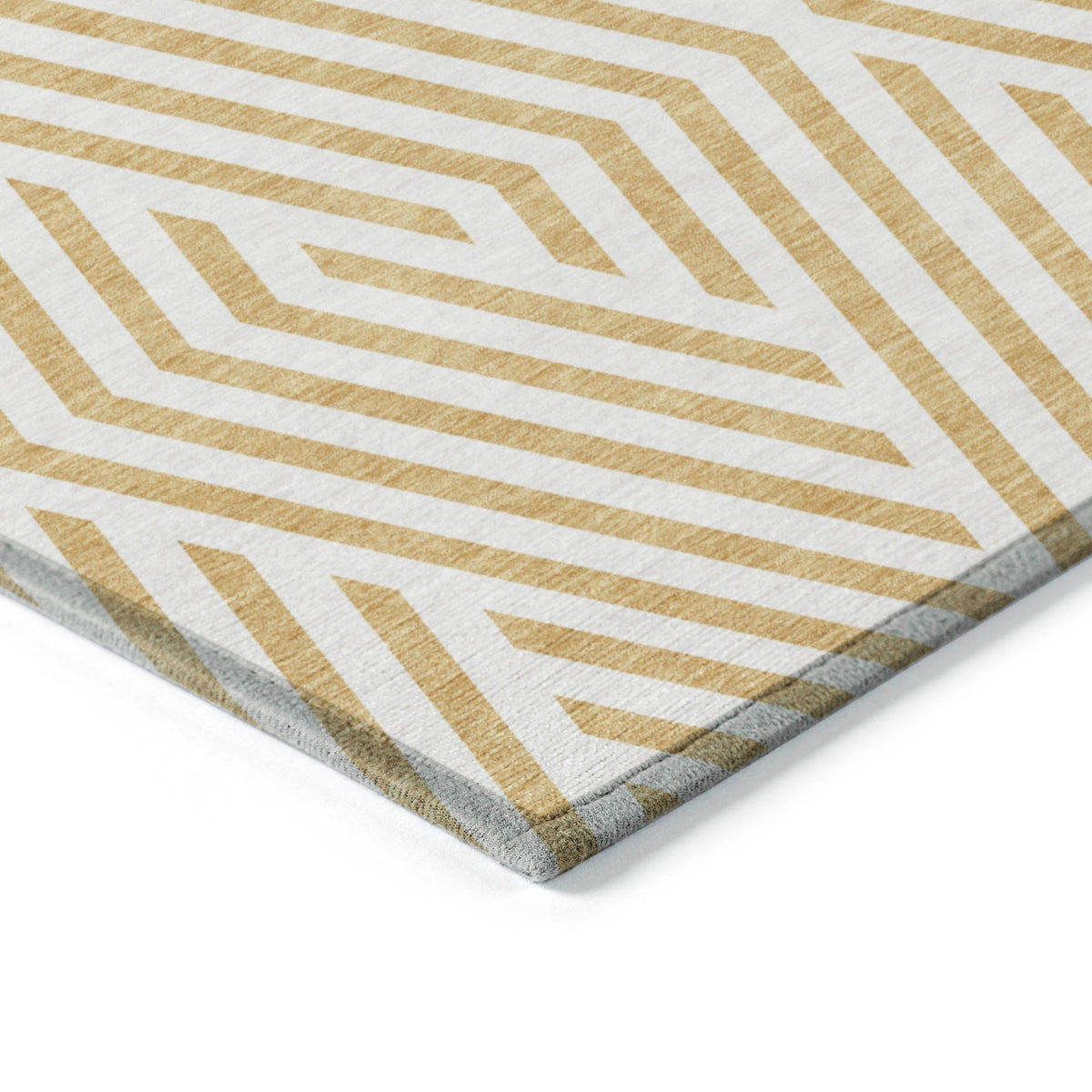 Addison Rugs Geometric Gold Washable Indoor-Outdoor Rug