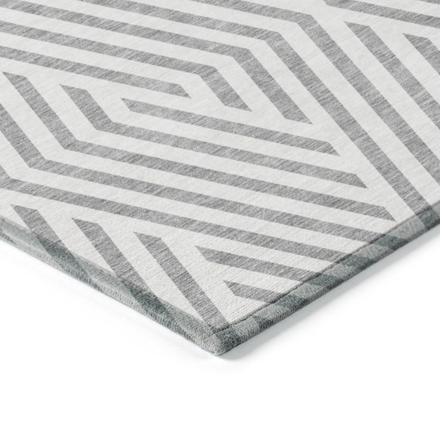 Addison Rugs Geometric Grey Washable Indoor-Outdoor Rug