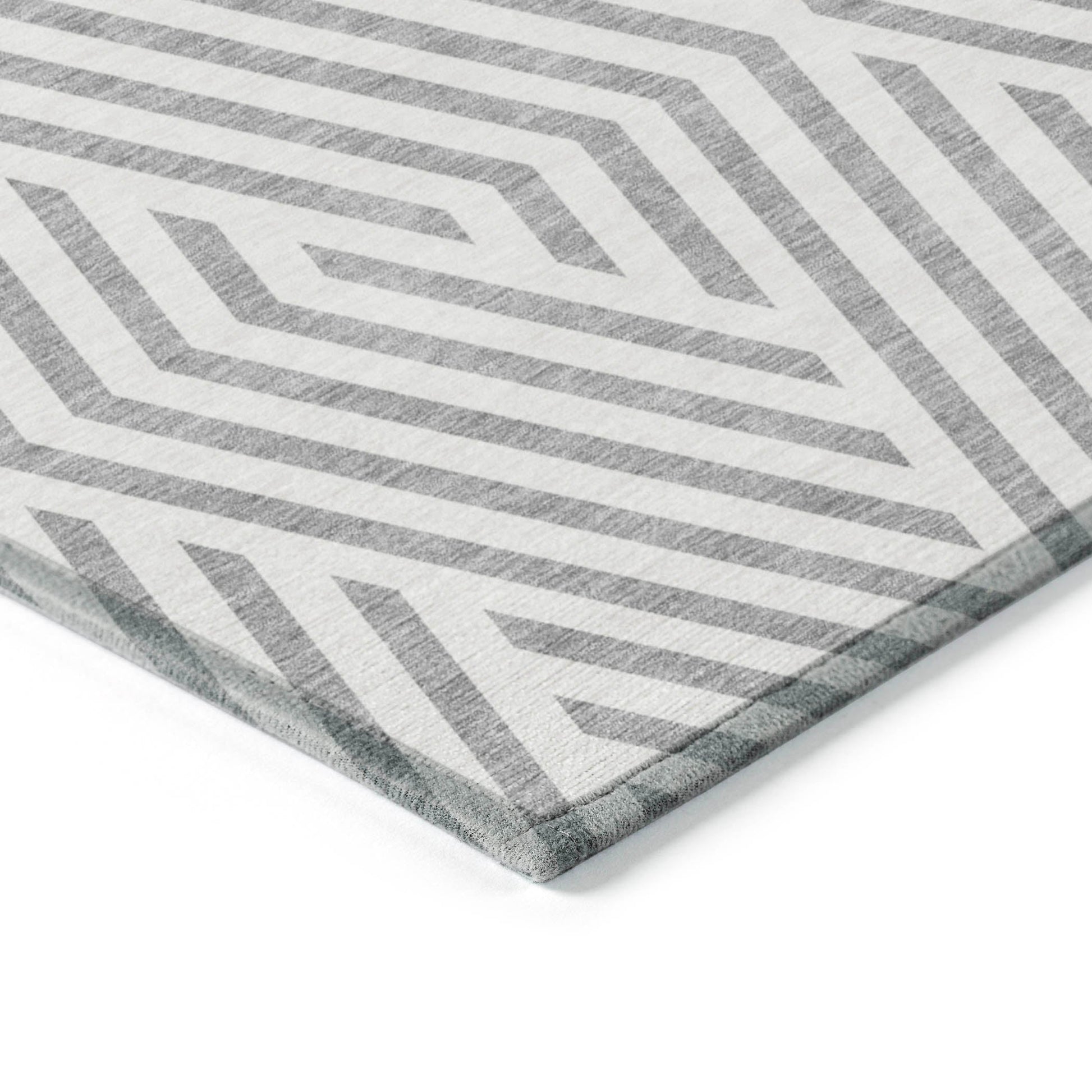 Addison Rugs Geometric Grey Washable Indoor-Outdoor Rug