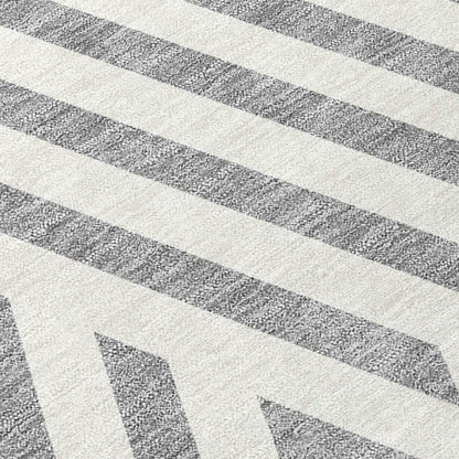 Addison Rugs Geometric Grey Washable Indoor-Outdoor Rug