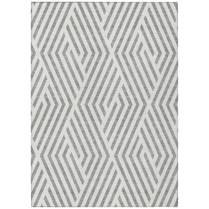 Addison Rugs Geometric Grey Washable Indoor-Outdoor Rug