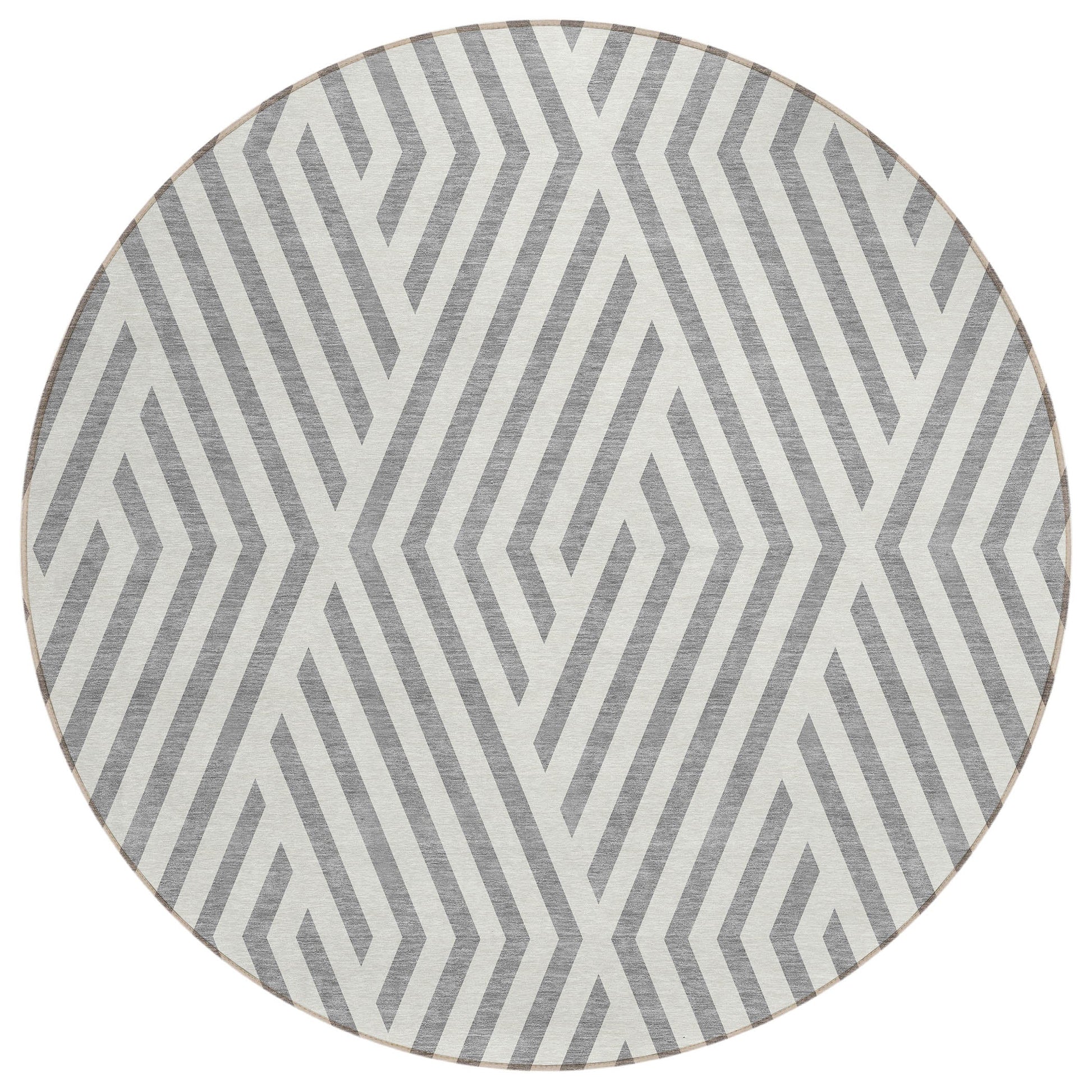 Addison Rugs Geometric Grey Washable Indoor-Outdoor Rug