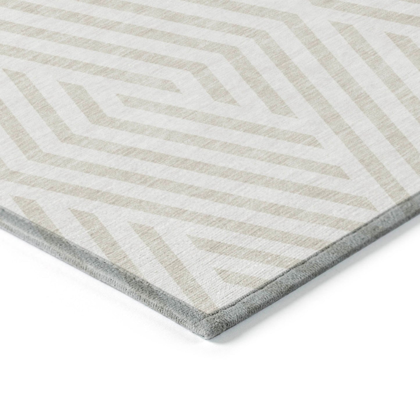 Addison Rugs Geometric Ivory Washable Indoor-Outdoor Rug