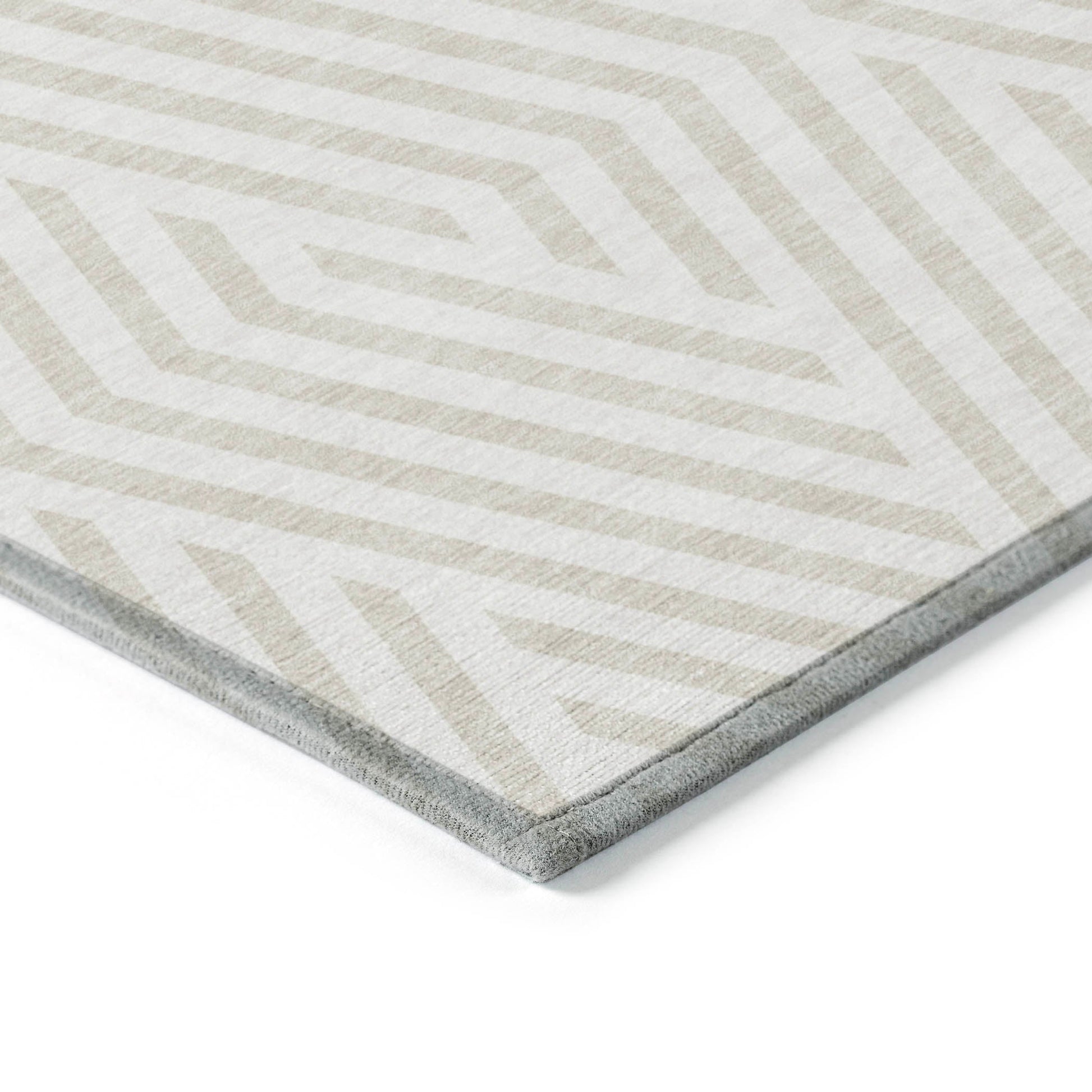 Addison Rugs Geometric Ivory Washable Indoor-Outdoor Rug