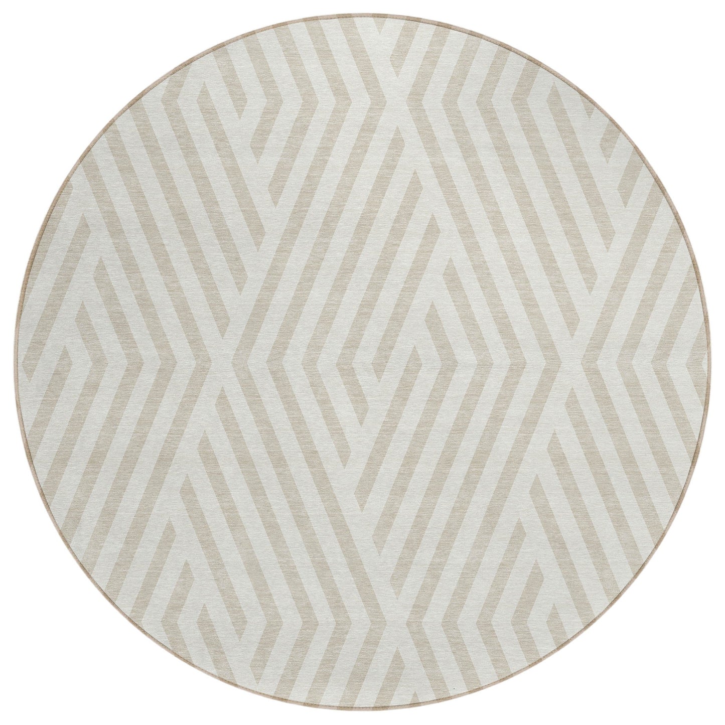 Addison Rugs Geometric Ivory Washable Indoor-Outdoor Rug