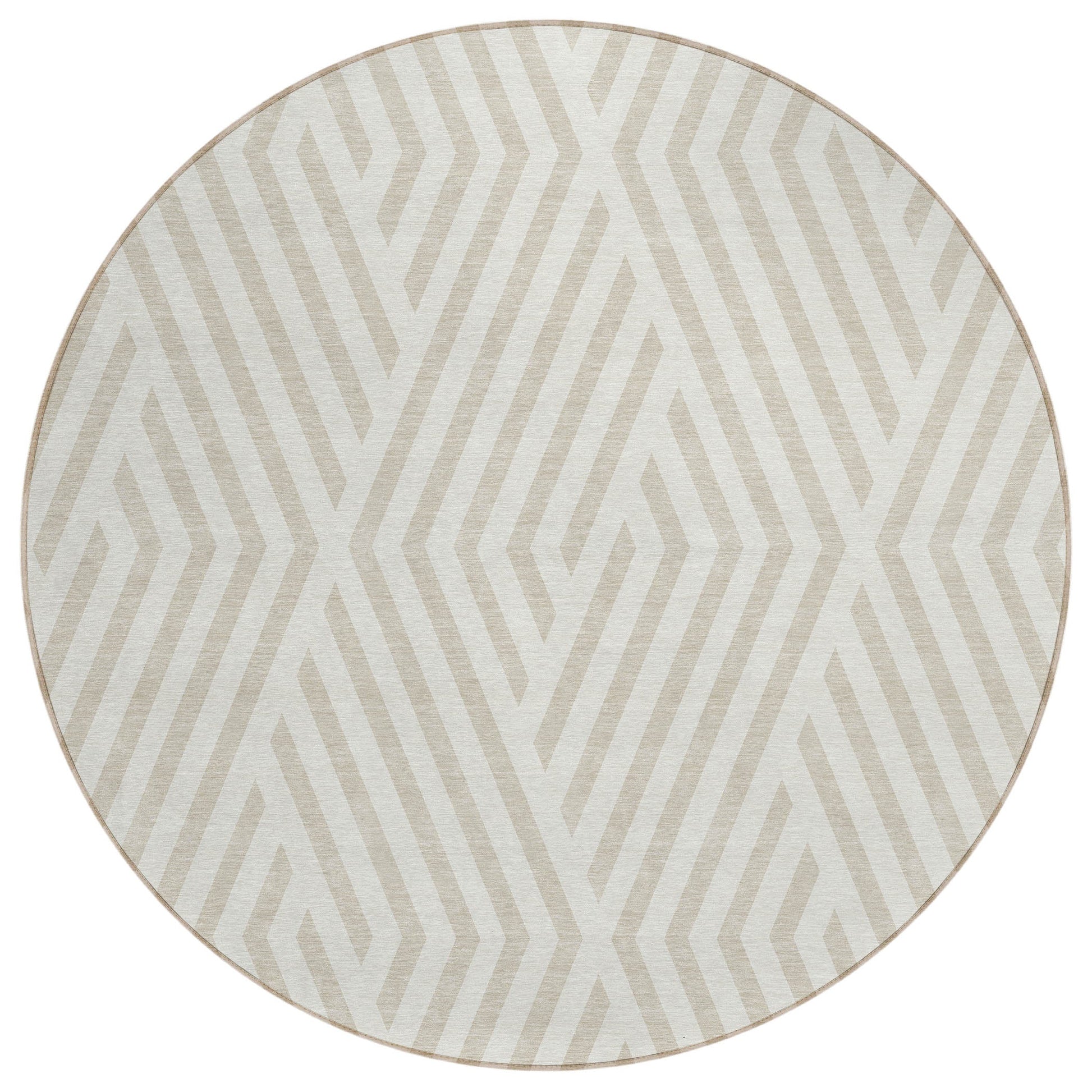 Addison Rugs Geometric Ivory Washable Indoor-Outdoor Rug