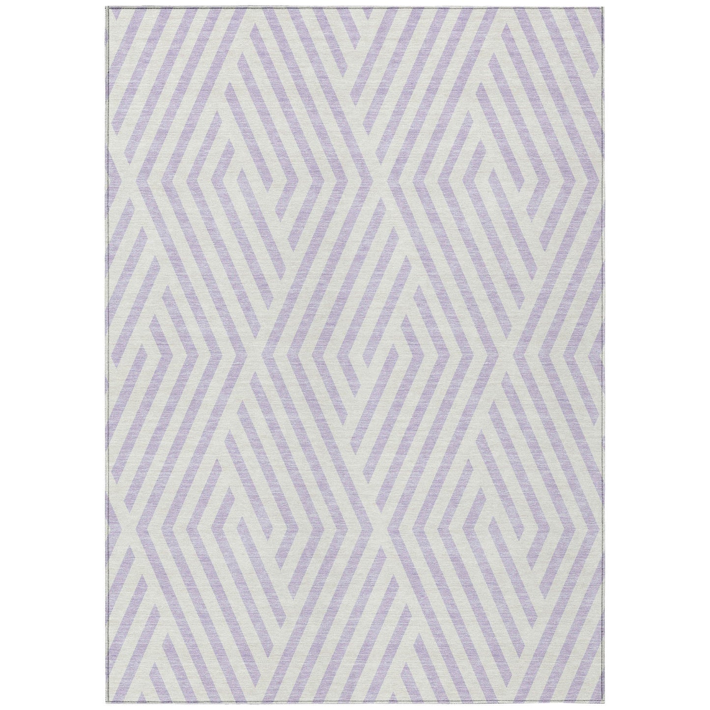Addison Rugs Geometric Lavender Washable Indoor-Outdoor Rug