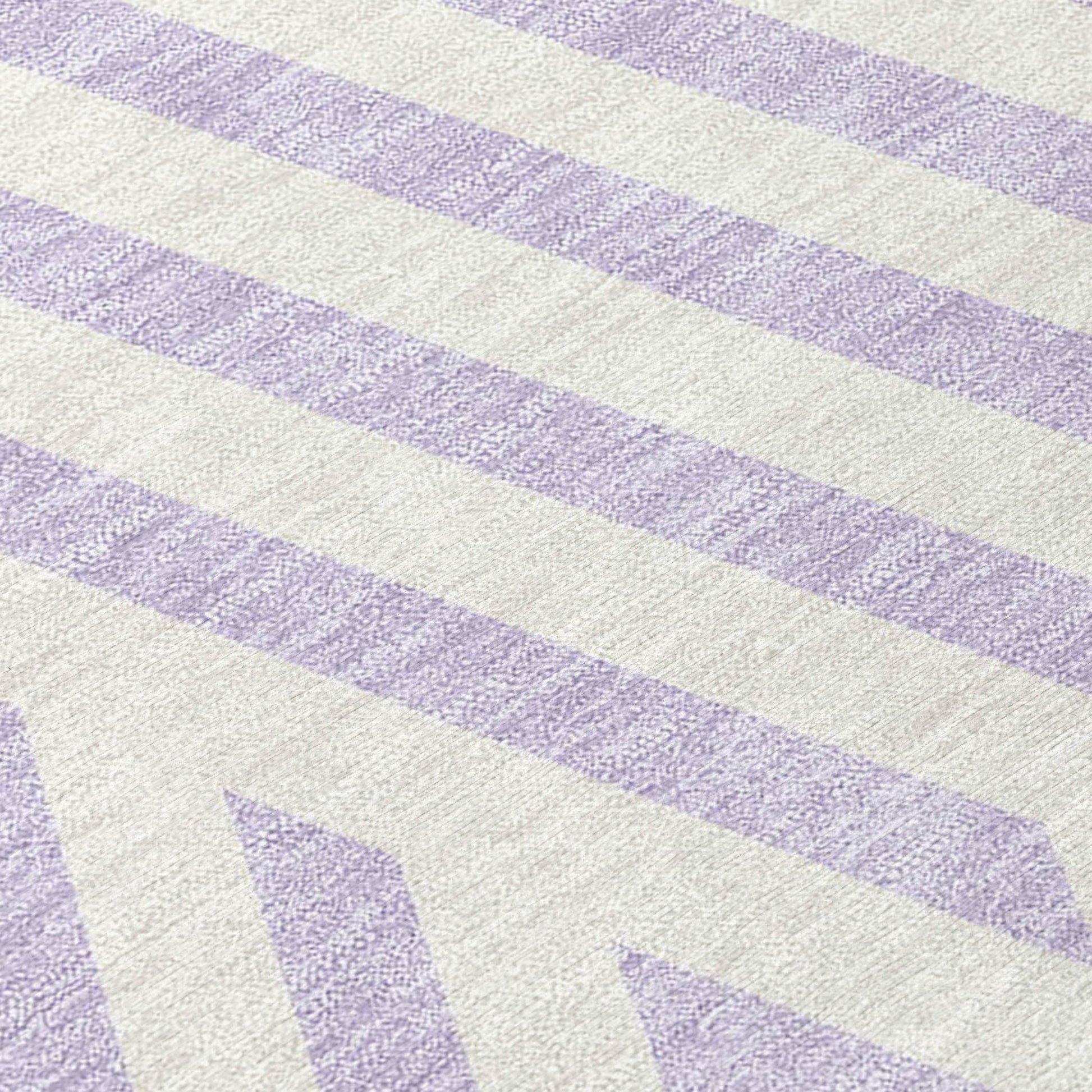 Addison Rugs Geometric Lavender Washable Indoor-Outdoor Rug