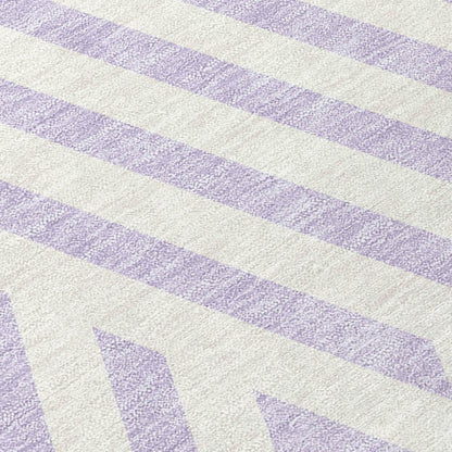Addison Rugs Geometric Lavender Washable Indoor-Outdoor Rug