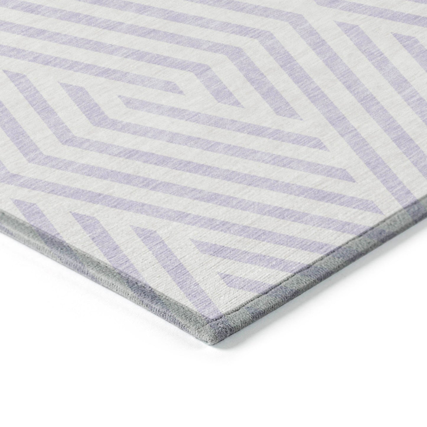 Addison Rugs Geometric Lavender Washable Indoor-Outdoor Rug