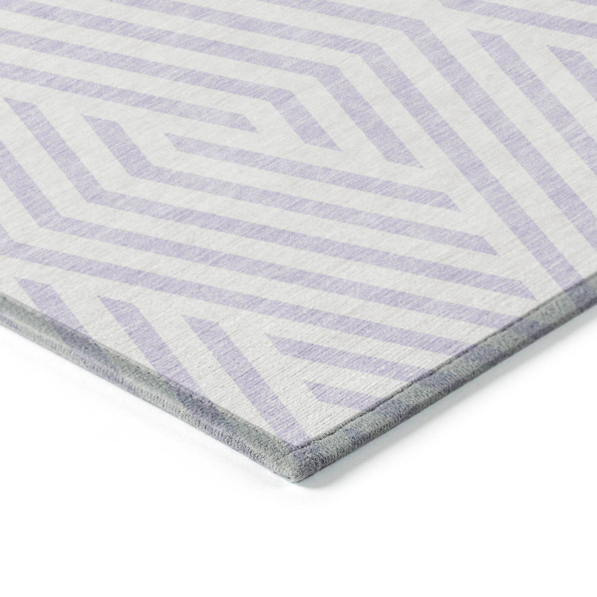 Addison Rugs Geometric Lavender Washable Indoor-Outdoor Rug
