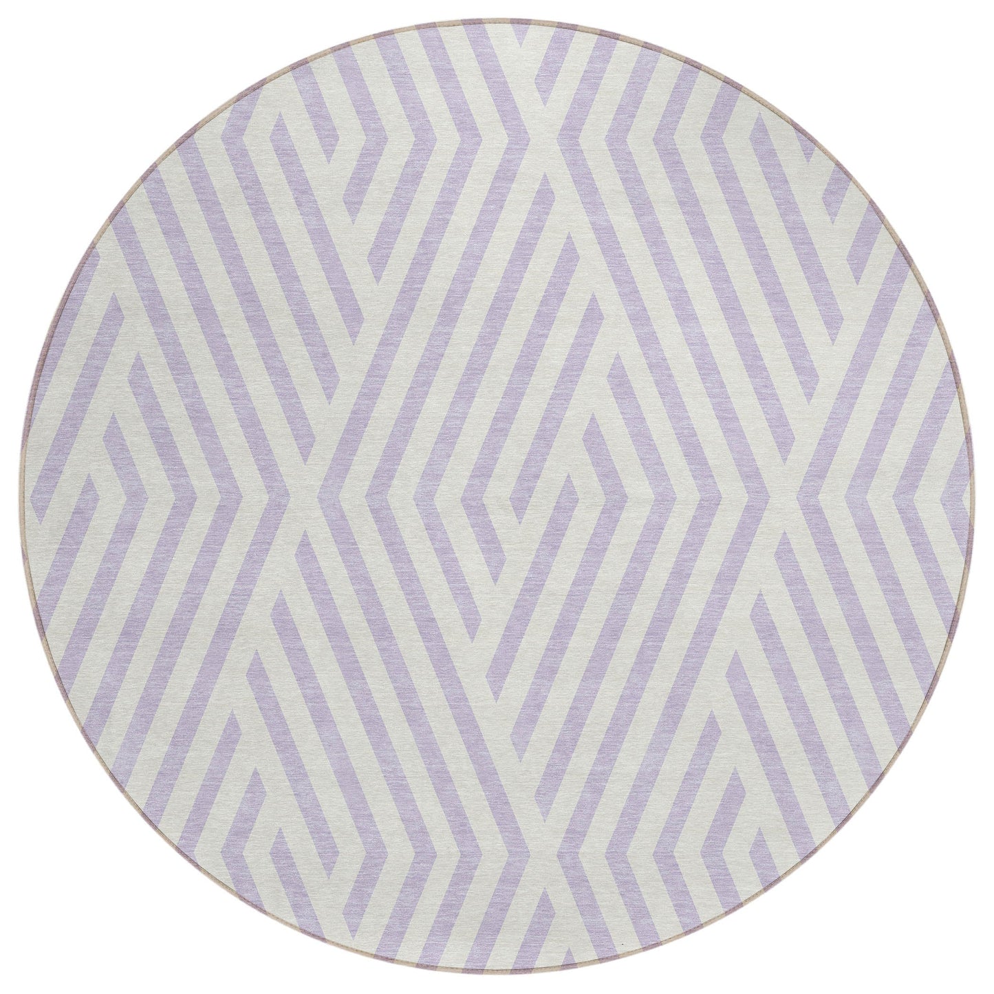 Addison Rugs Geometric Lavender Washable Indoor-Outdoor Rug