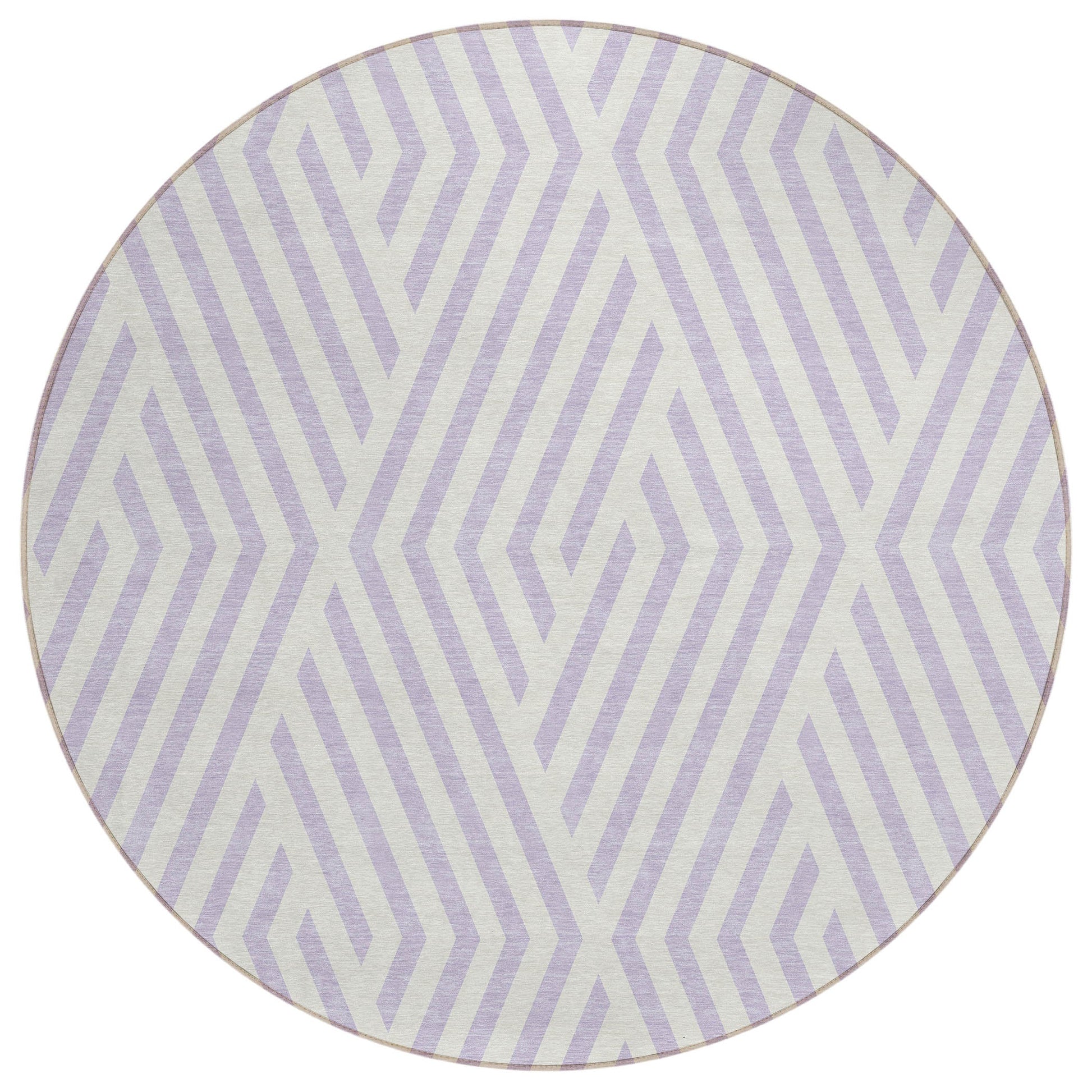 Addison Rugs Geometric Lavender Washable Indoor-Outdoor Rug
