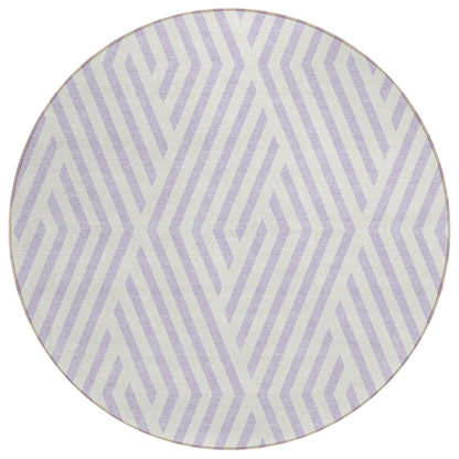 Addison Rugs Geometric Lavender Washable Indoor-Outdoor Rug