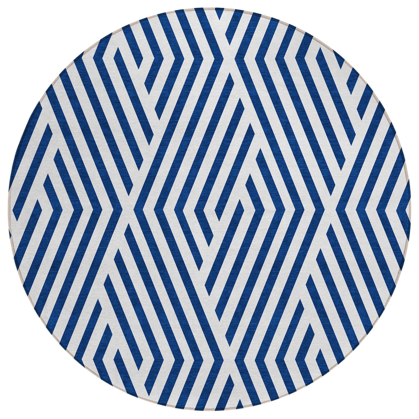 Addison Rugs Geometric Navy Washable Indoor-Outdoor Rug