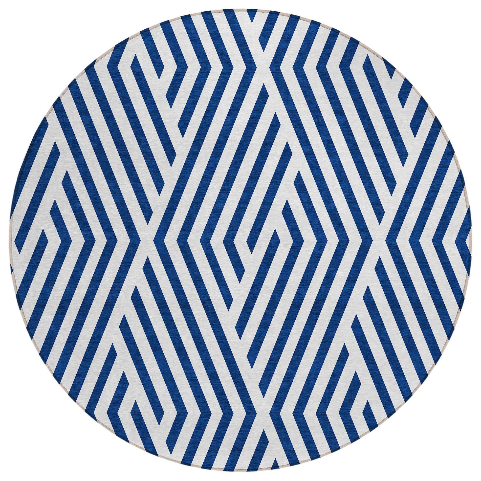 Addison Rugs Geometric Navy Washable Indoor-Outdoor Rug