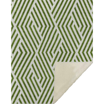 Addison Rugs Geometric Olive Washable Indoor-Outdoor Rug