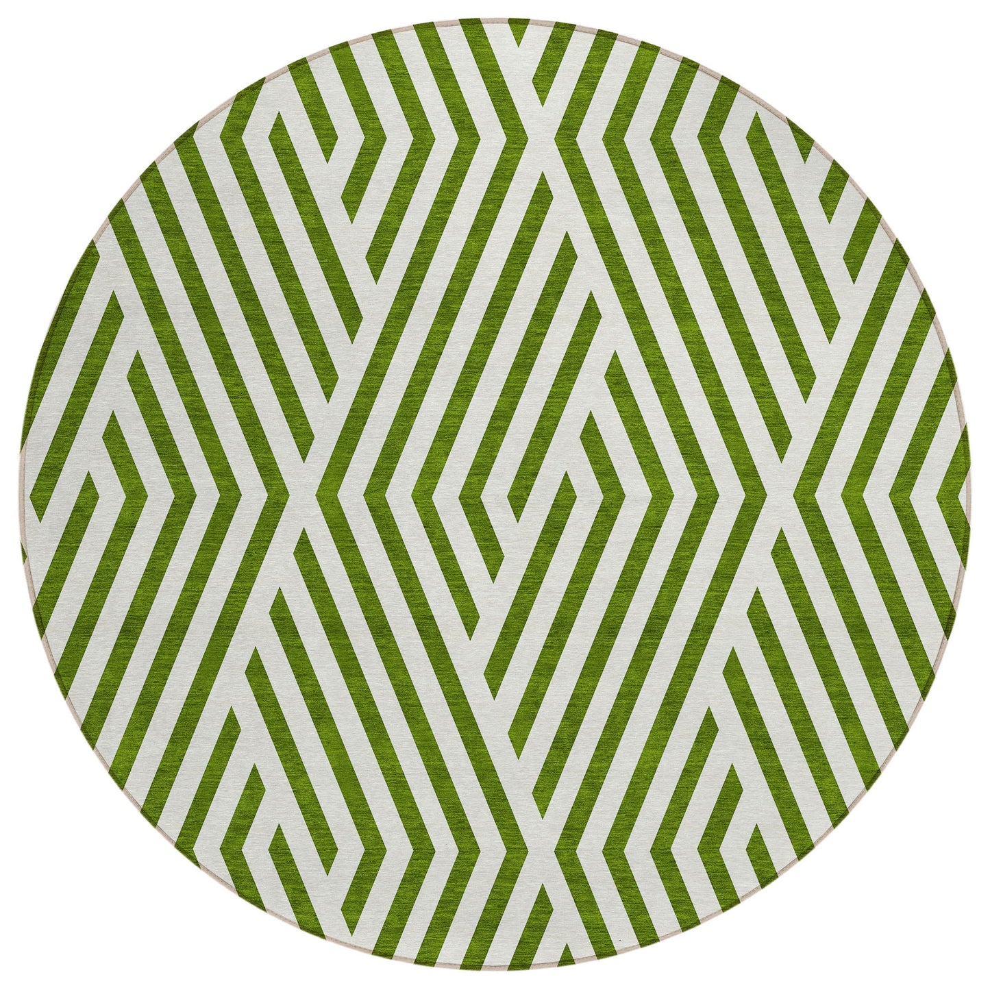 Addison Rugs Geometric Olive Washable Indoor-Outdoor Rug