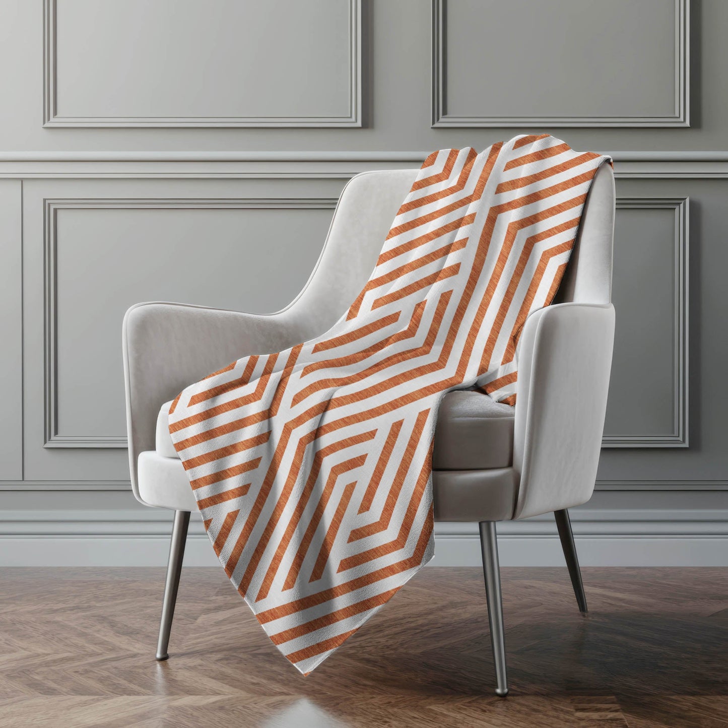Addison Rugs Geometric Orange Washable Indoor-Outdoor Rug