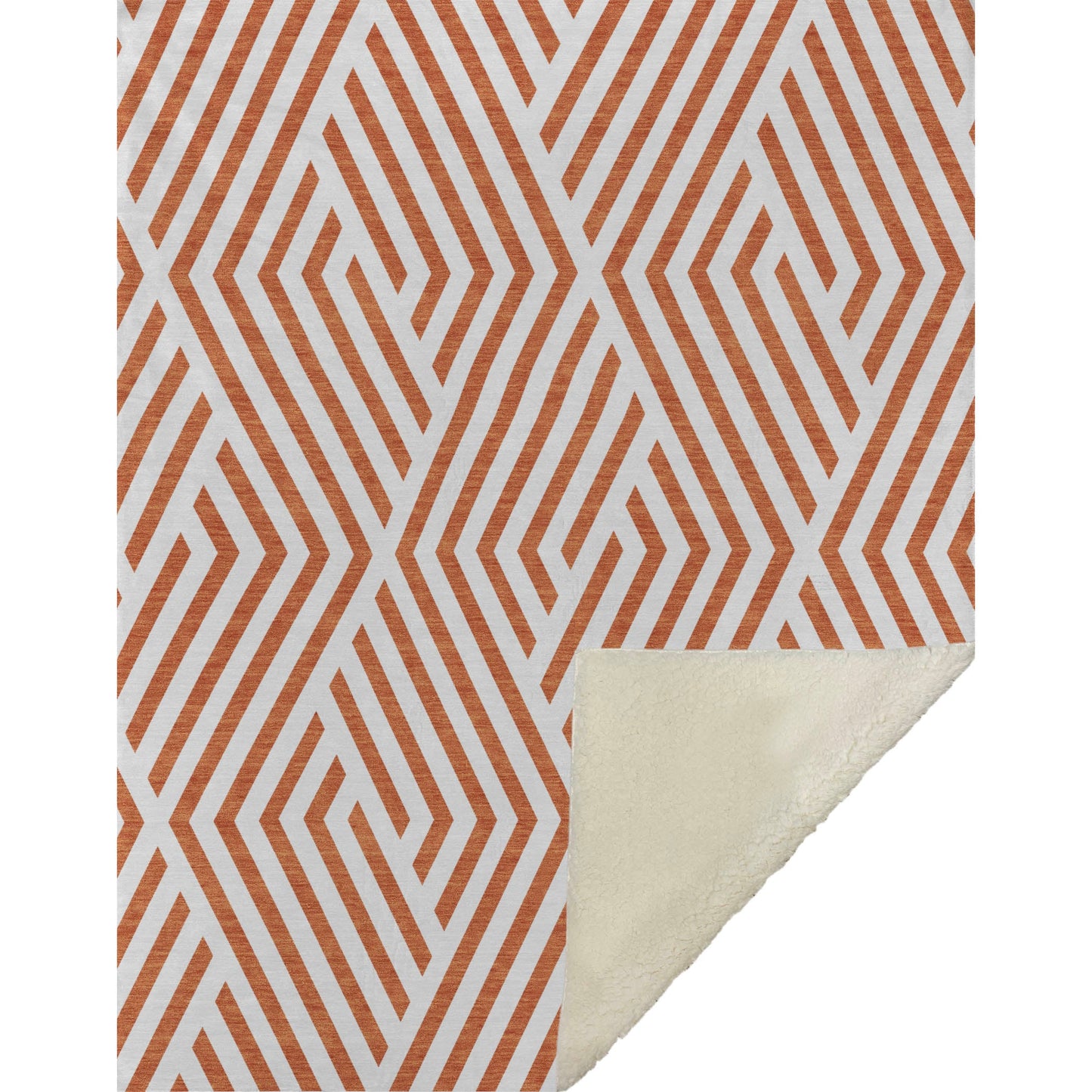 Addison Rugs Geometric Orange Washable Indoor-Outdoor Rug