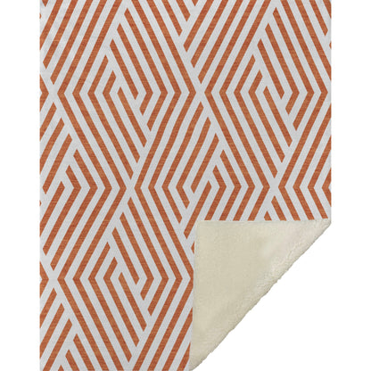 Addison Rugs Geometric Orange Washable Indoor-Outdoor Rug
