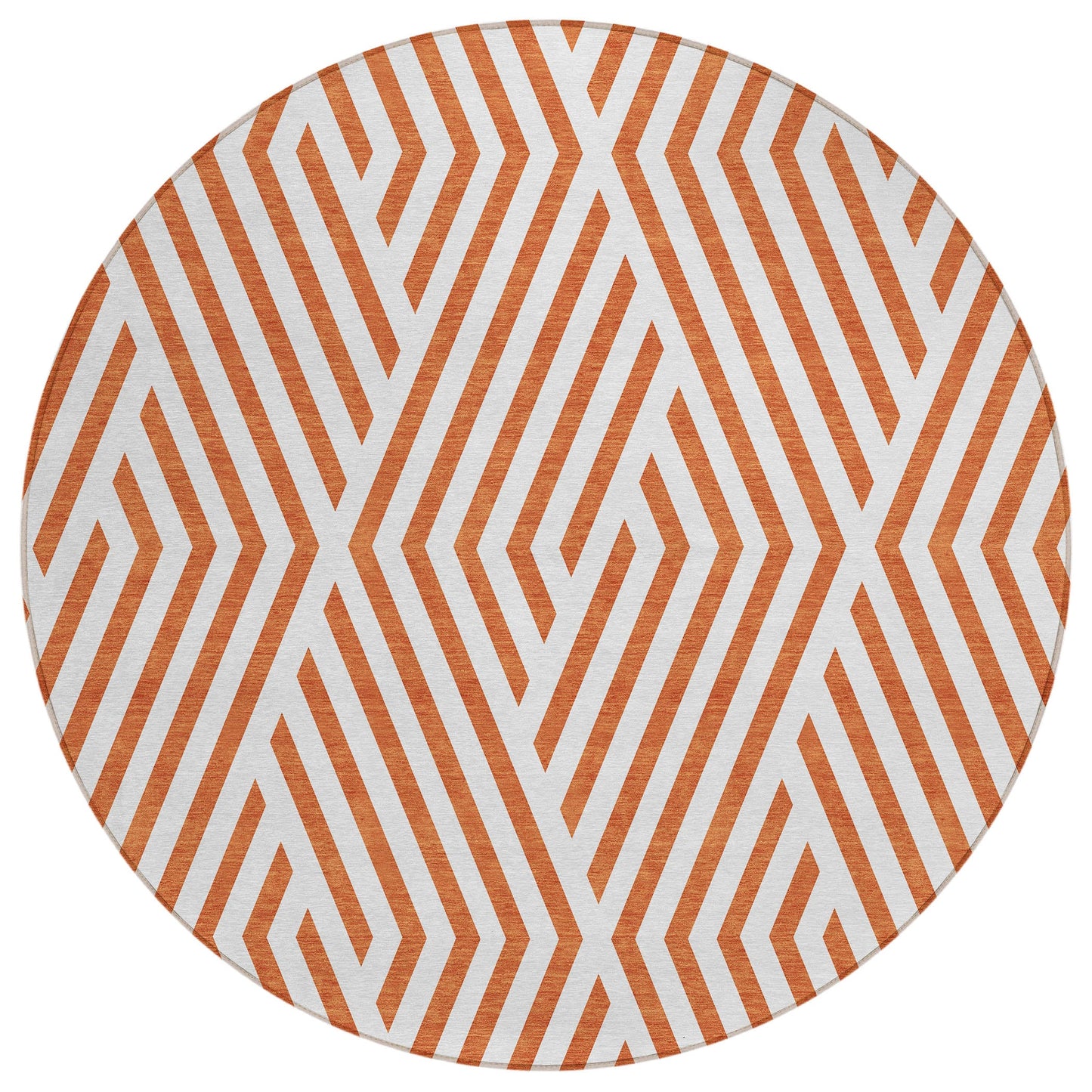 Addison Rugs Geometric Orange Washable Indoor-Outdoor Rug