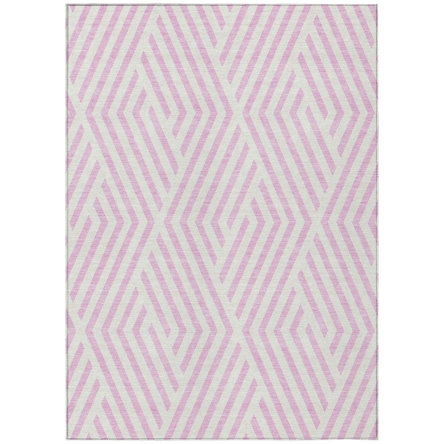 Addison Rugs Geometric Pink Washable Indoor-Outdoor Rug