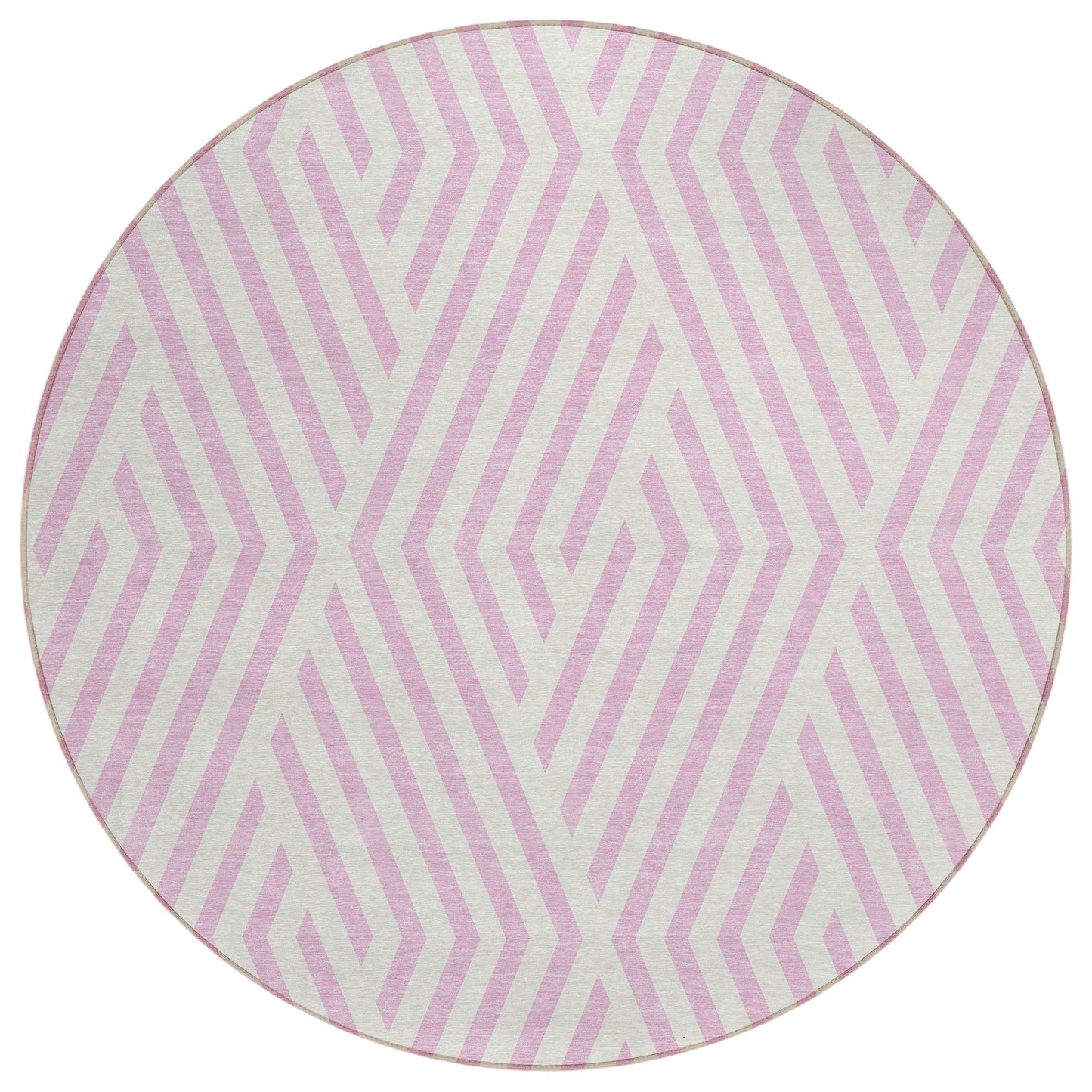 Addison Rugs Geometric Pink Washable Indoor-Outdoor Rug