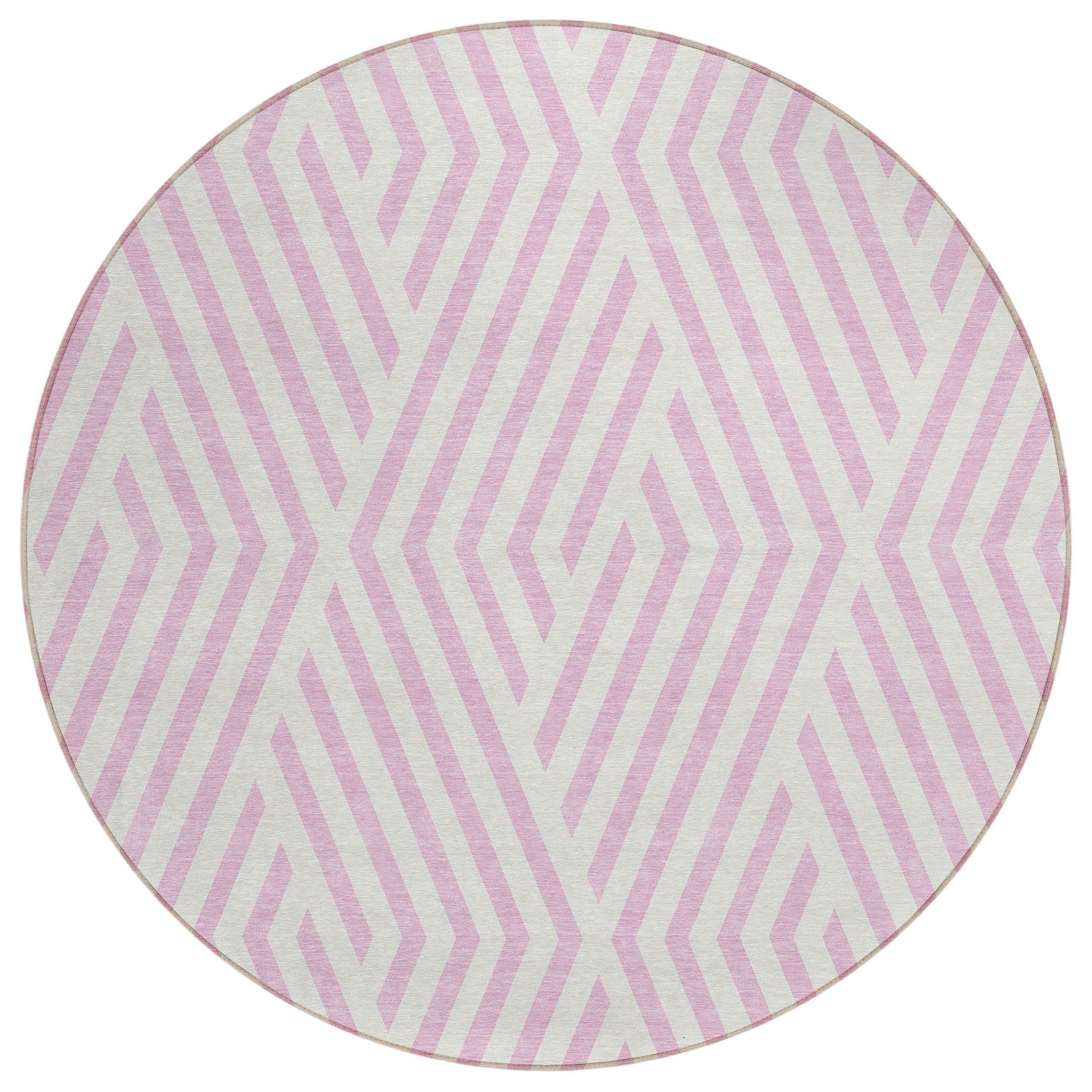 Addison Rugs Geometric Pink Washable Indoor-Outdoor Rug