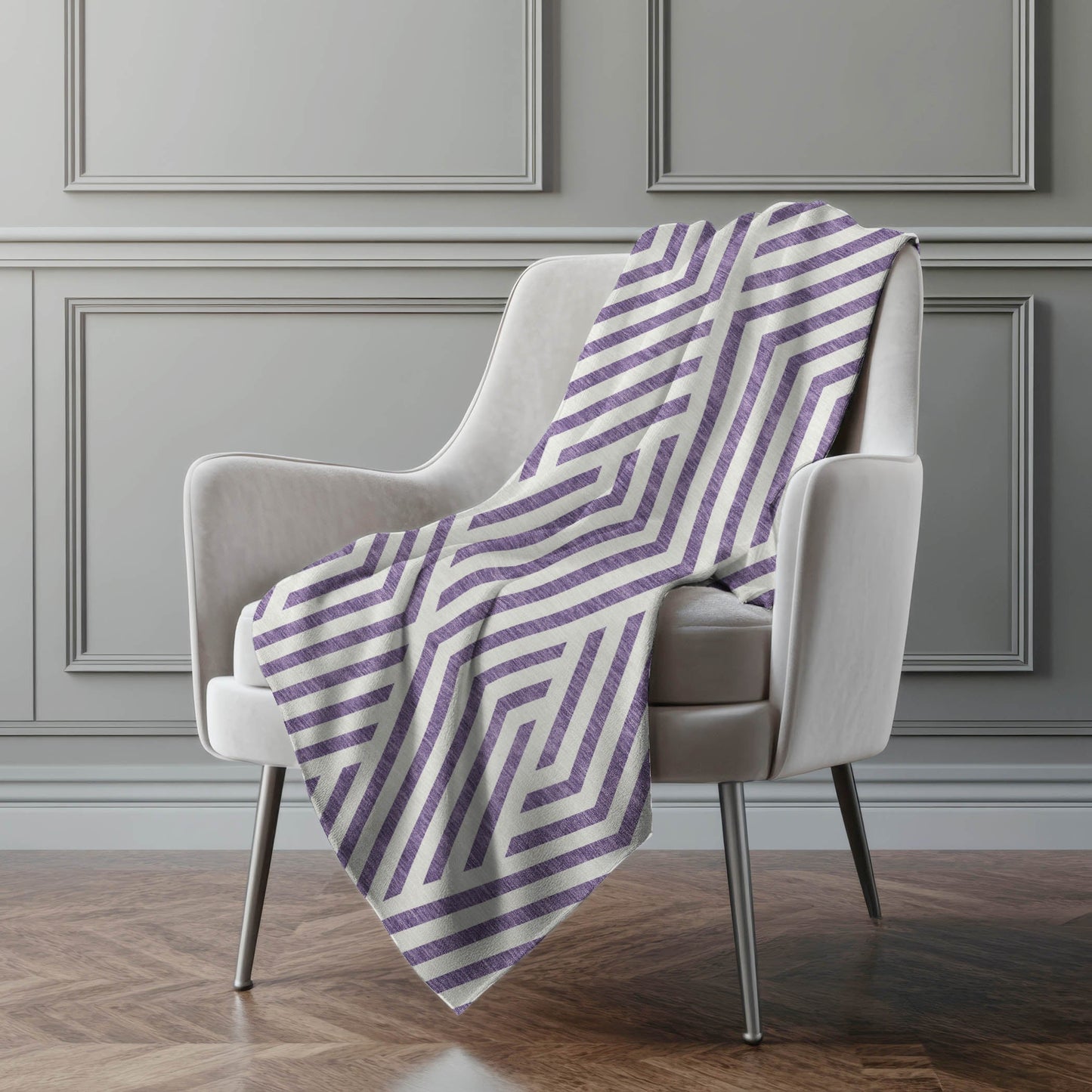 Addison Rugs Geometric Purple Washable Indoor-Outdoor Rug