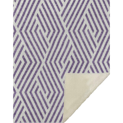 Addison Rugs Geometric Purple Washable Indoor-Outdoor Rug