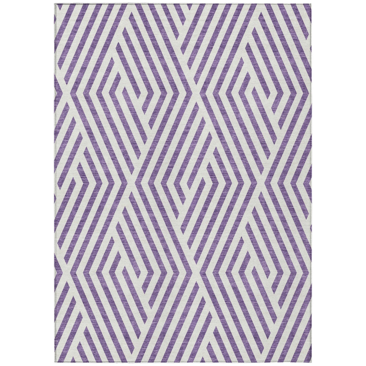 Addison Rugs Geometric Purple Washable Indoor-Outdoor Rug