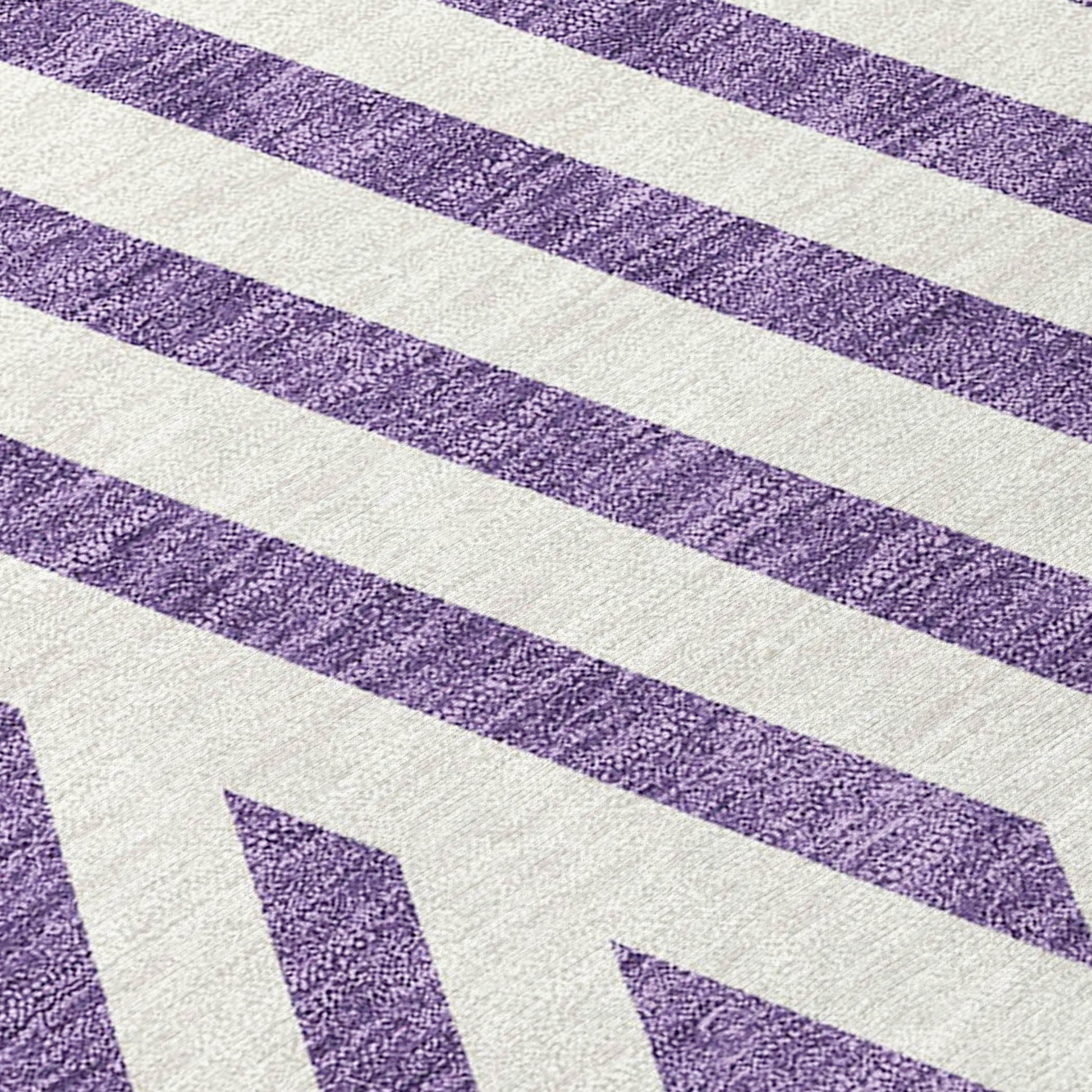 Addison Rugs Geometric Purple Washable Indoor-Outdoor Rug
