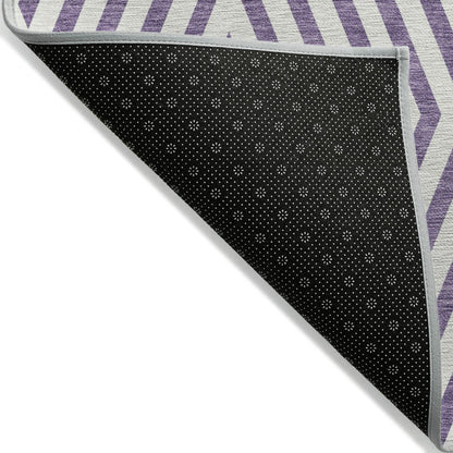 Addison Rugs Geometric Purple Washable Indoor-Outdoor Rug