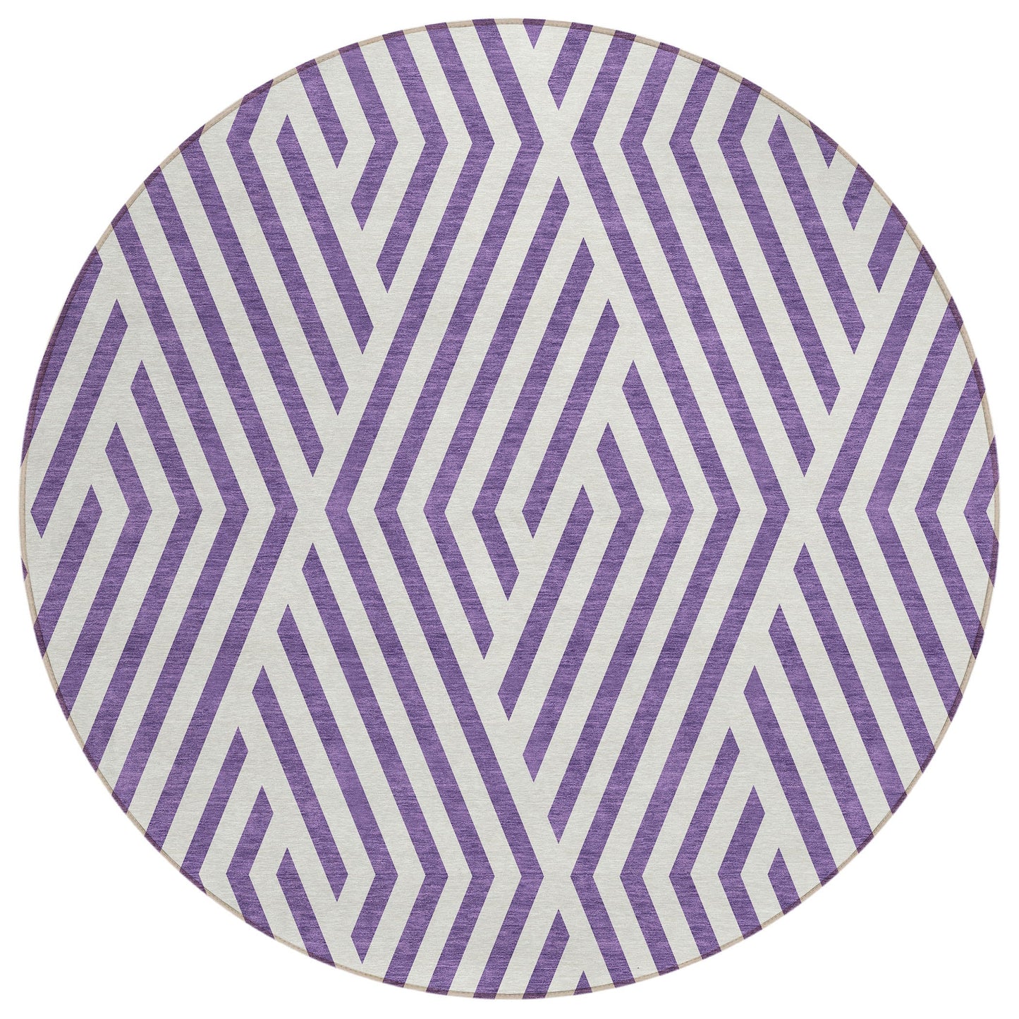 Addison Rugs Geometric Purple Washable Indoor-Outdoor Rug