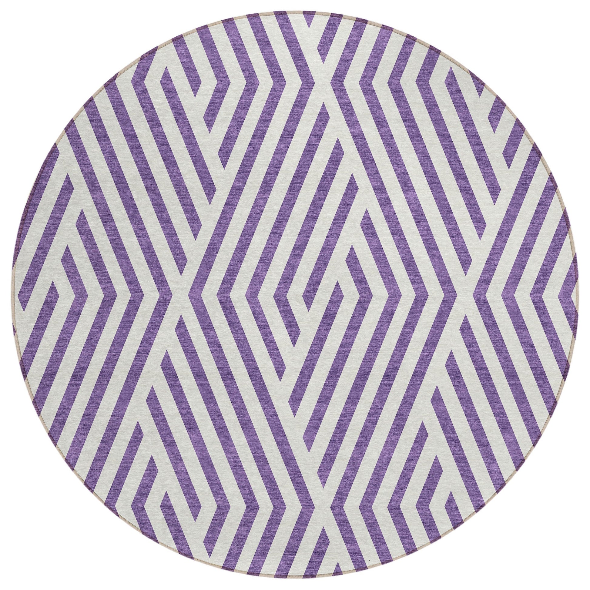 Addison Rugs Geometric Purple Washable Indoor-Outdoor Rug