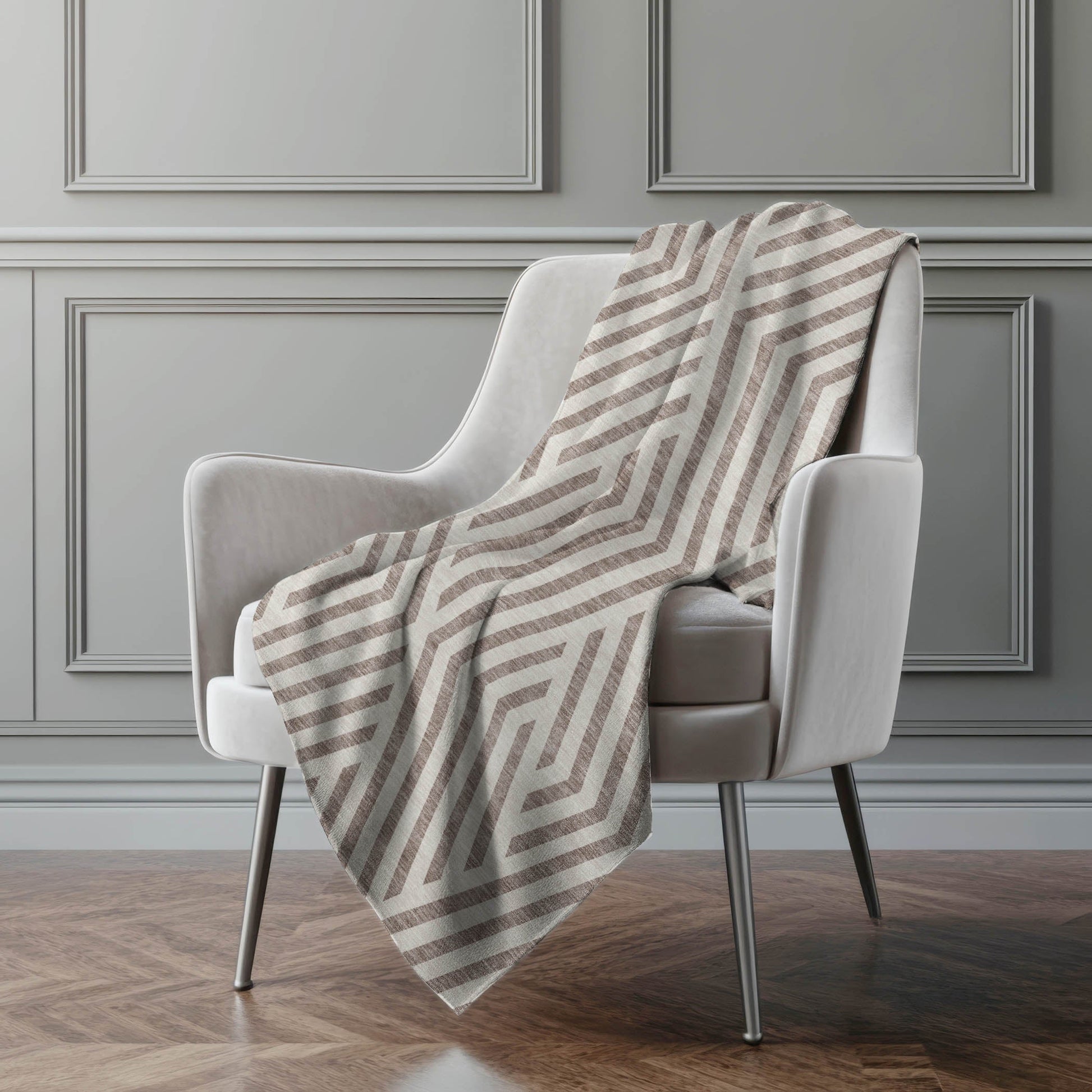 Addison Rugs Geometric Taupe Washable Indoor-Outdoor Rug