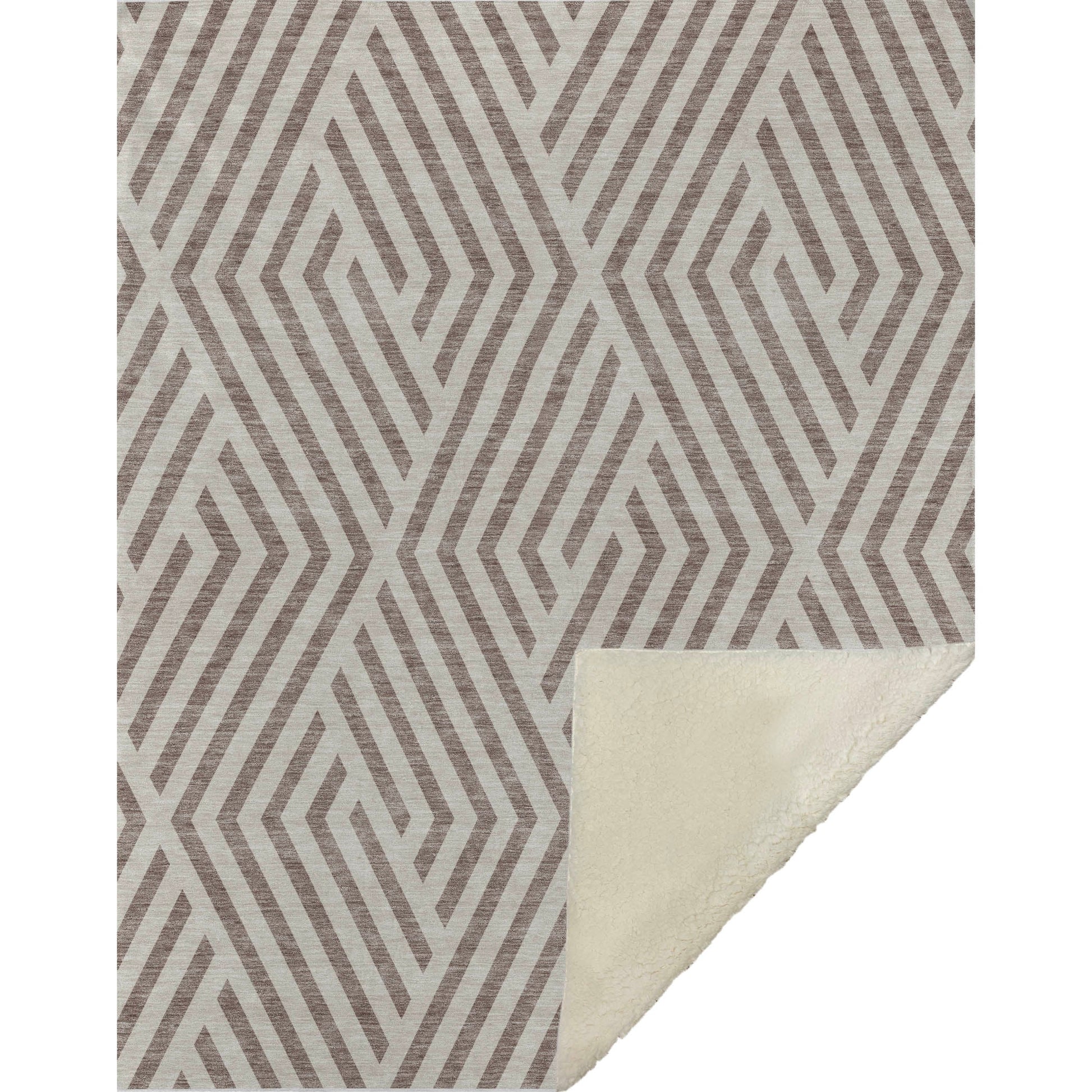 Addison Rugs Geometric Taupe Washable Indoor-Outdoor Rug