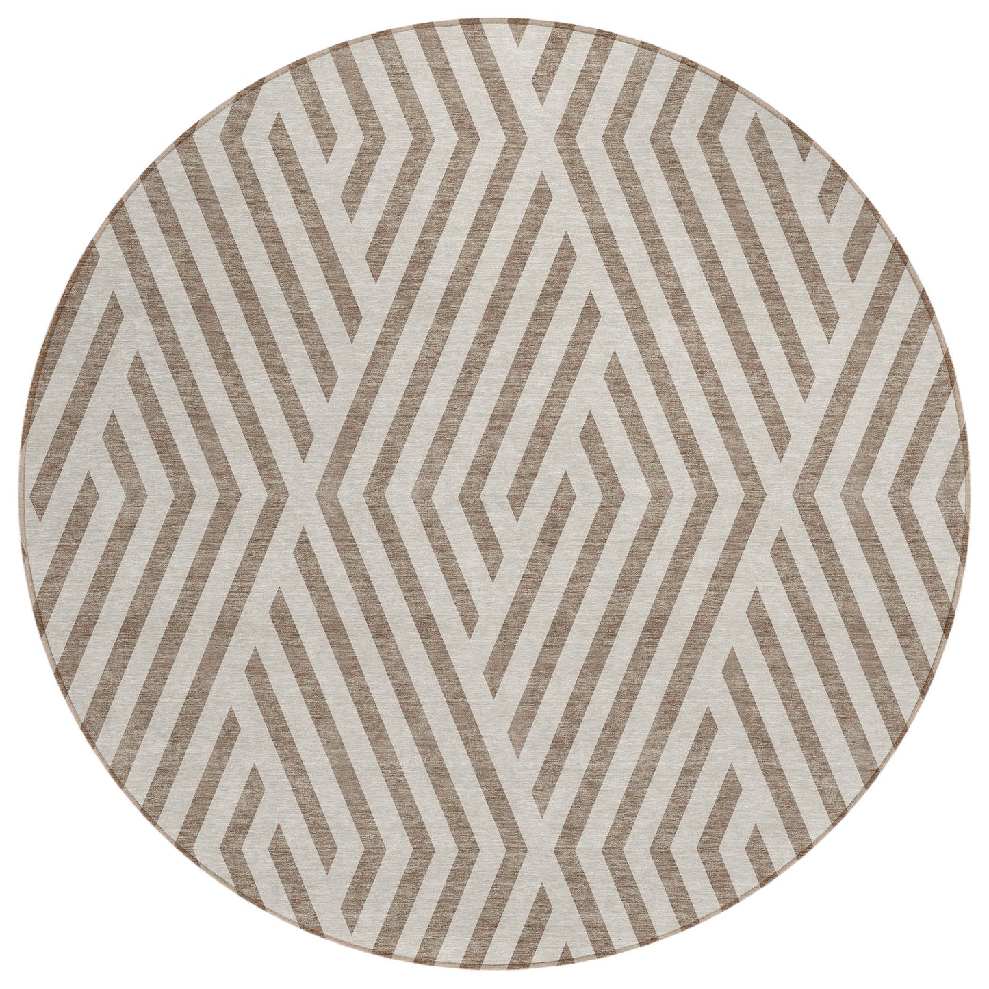 Addison Rugs Geometric Taupe Washable Indoor-Outdoor Rug