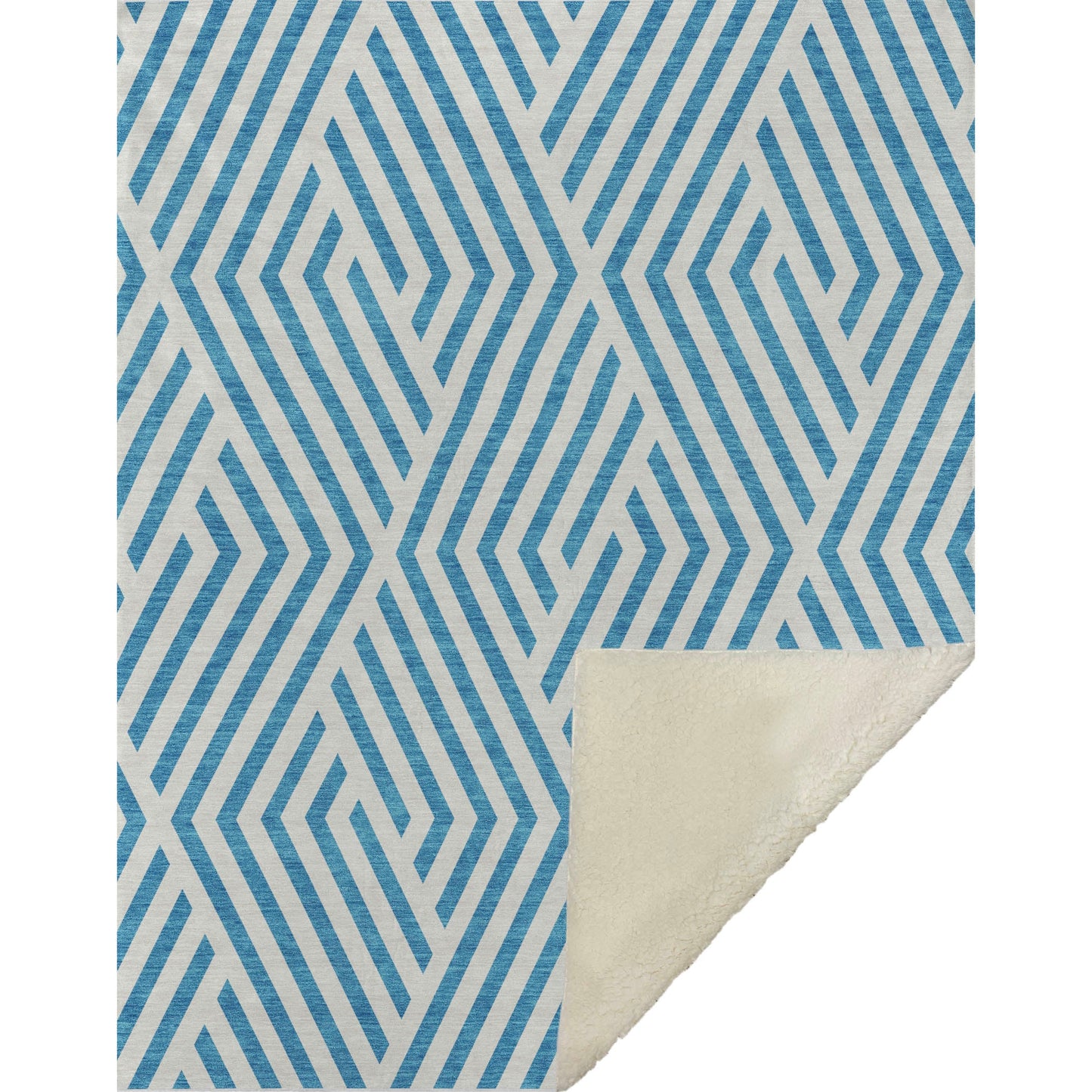 Addison Rugs Geometric Teal Washable Indoor-Outdoor Rug