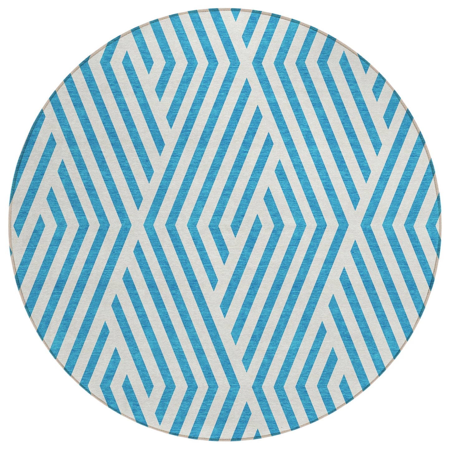 Addison Rugs Geometric Teal Washable Indoor-Outdoor Rug